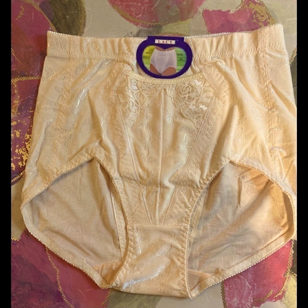 Lacy assorted embroidery floral tummy control XL